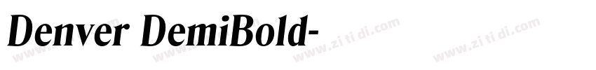 Denver DemiBold字体转换